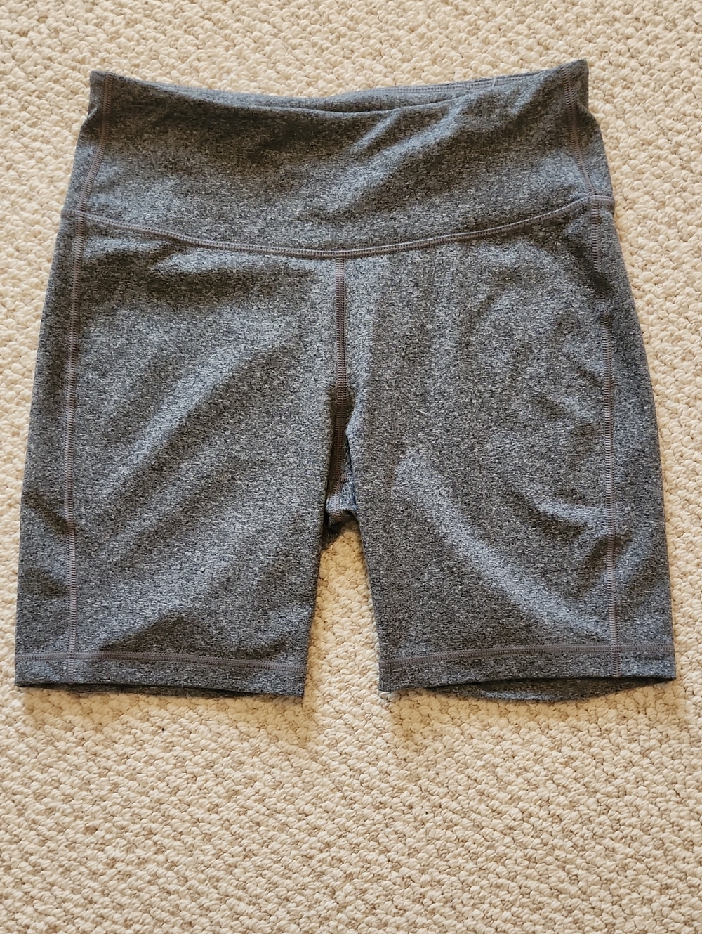 ZELOS Women's High-Waist Gray Bike Shorts